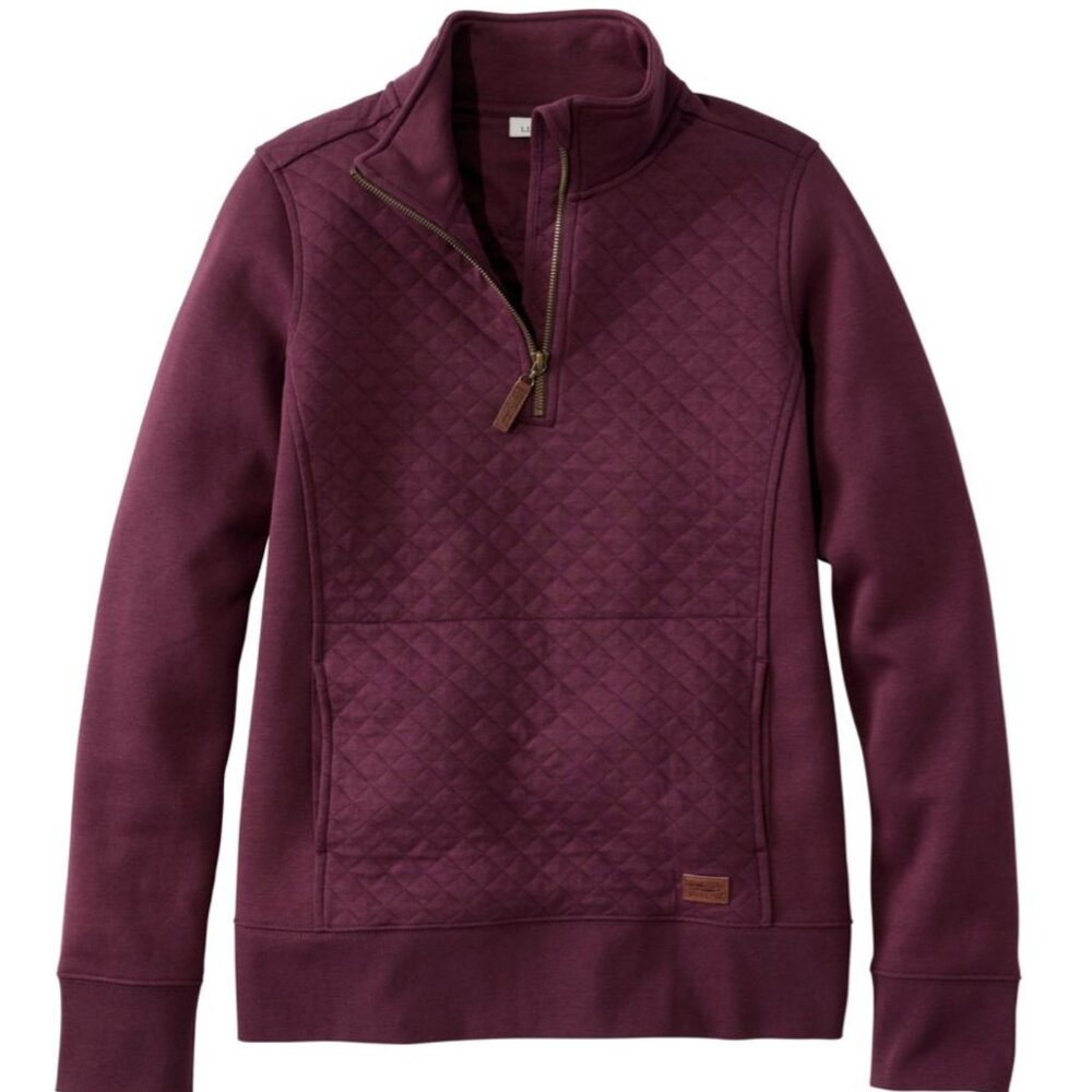 L.L. Bean Women's Quilted Quarter-Zip Pullover